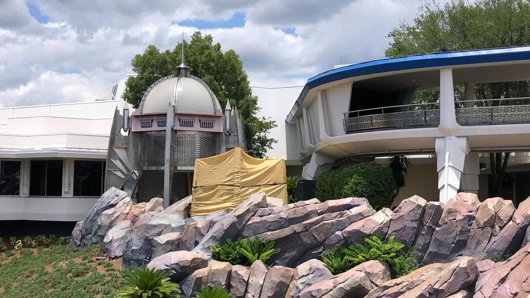 Tomorrowland 1994 Towers Demolished at Magic Kingdom