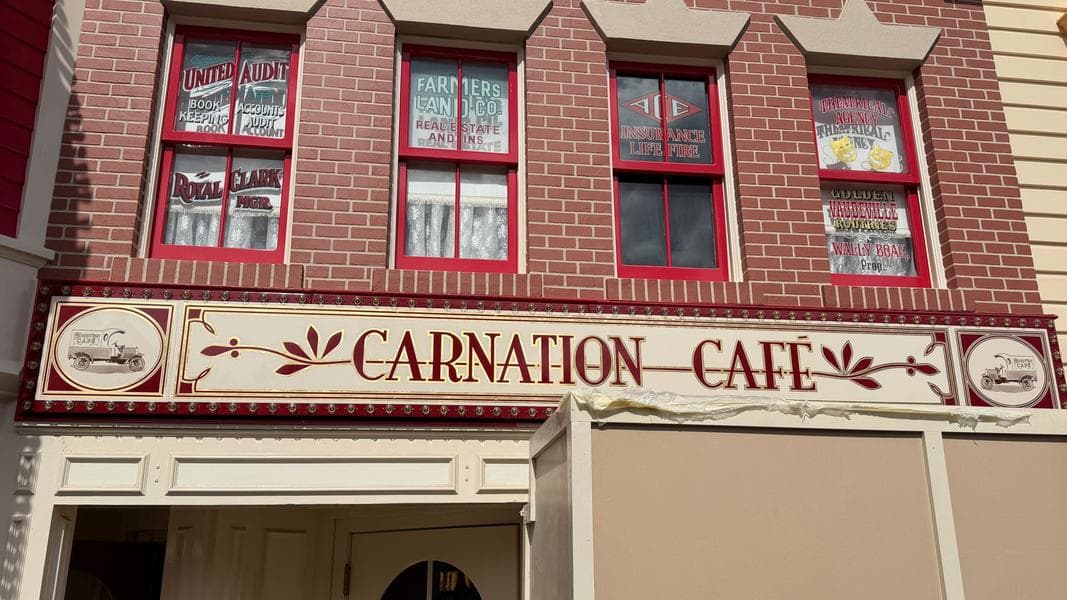 Original ‘Carnation Company’ Sign Replaced at Carnation Cafe in Disneyland
