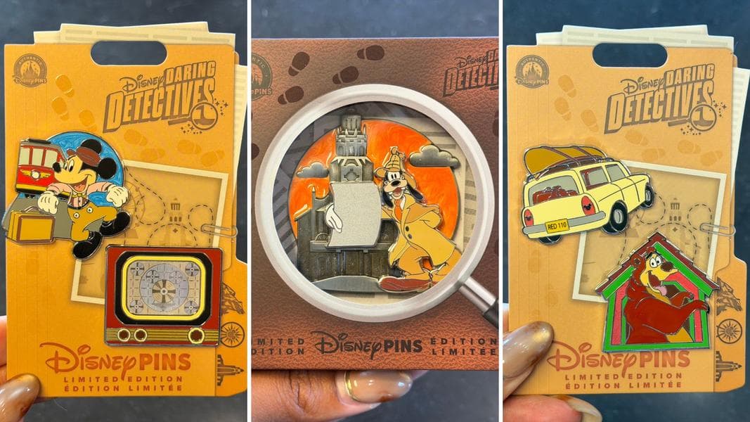 Disney California Adventure Limited Edition 'Daring Detectives' Pins Featuring Goofy & Humphrey