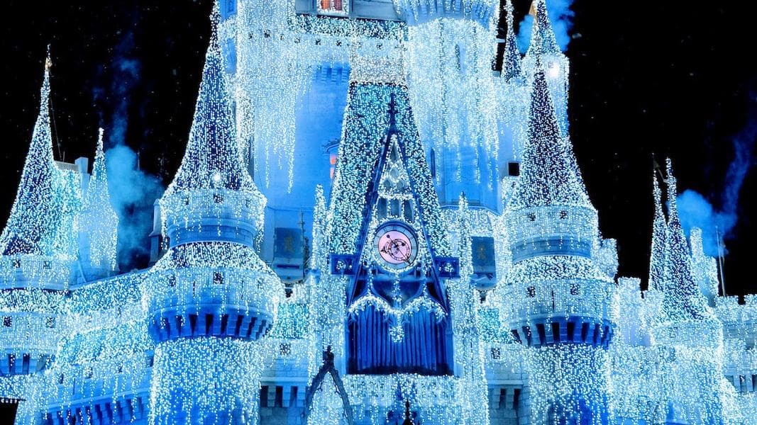 Cinderella Castle Dream Lights at Magic Kingdom | Attractions of Christmas Past