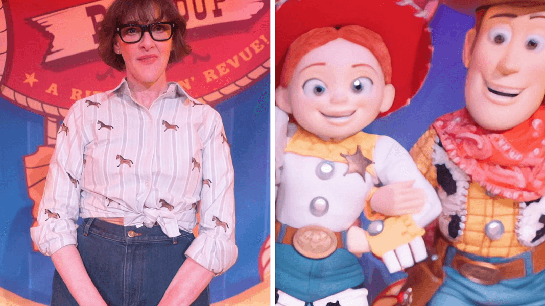 Joan Cusack Visits Jessie’s Roundup at Diamond Horseshoe in Magic Kingdom