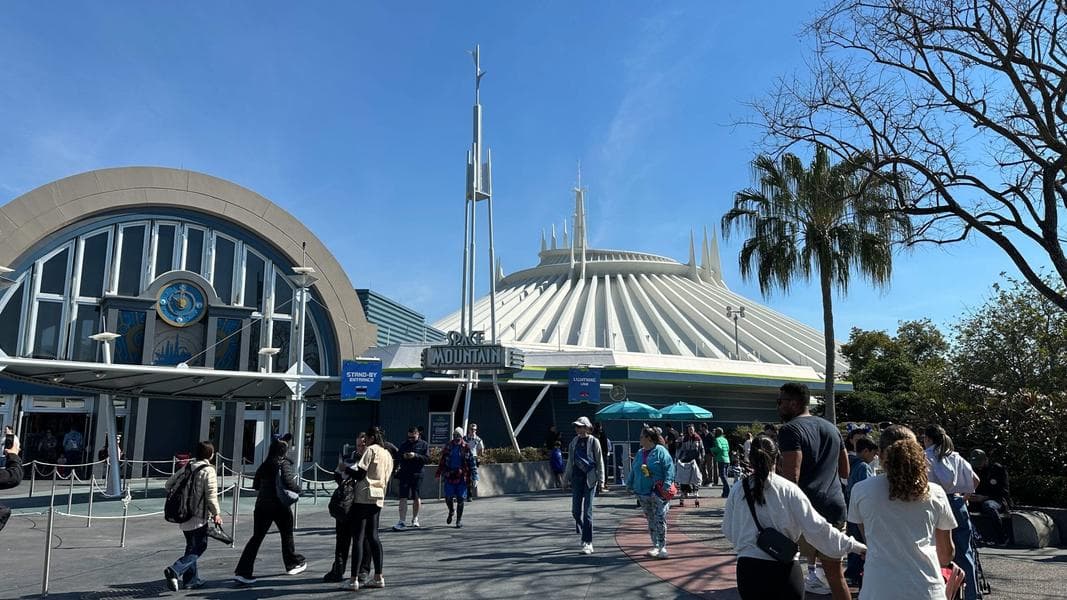 Space Mountain Running with Lights On at the Magic Kingdom