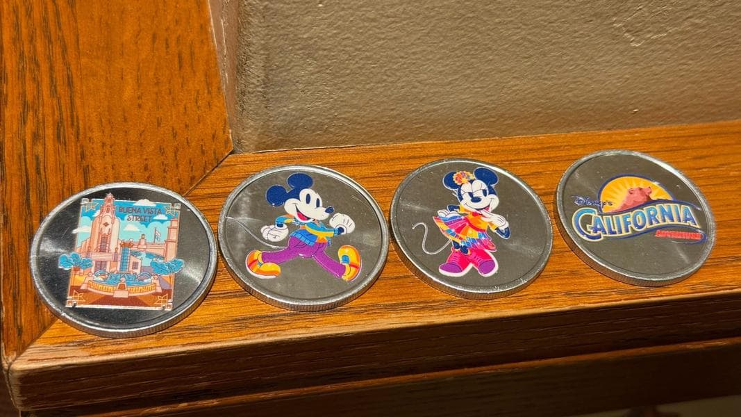 Disney California Adventure 25th Anniversary Collectible Medallions Including Retro Designs