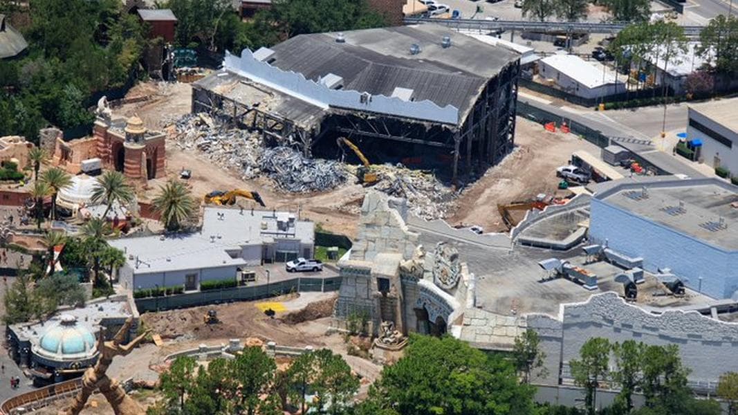 Sinbad Theater Almost Completely Demolished in The Lost Continent at Universal Studios Florida