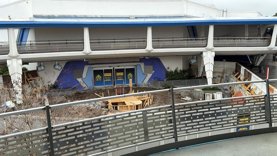 Large Hole Dug in Front of Buzz Lightyear’s Space Ranger Spin at Magic Kingdom