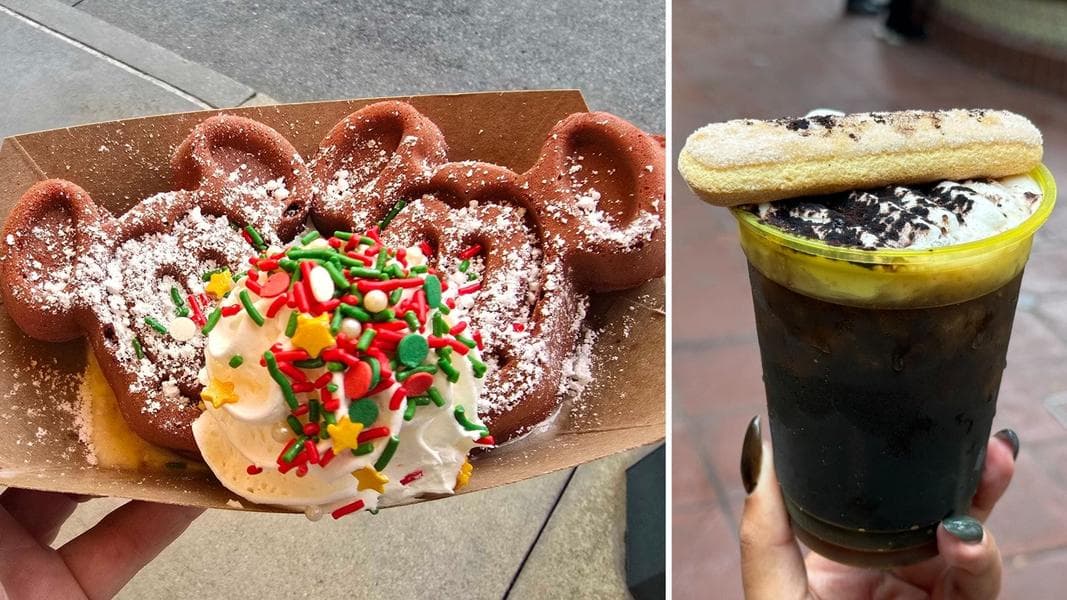 Celebrate the Season at Schmoozies With New Red Velvet Mickey Waffles & Tiramisu Cold Brew Cocktail