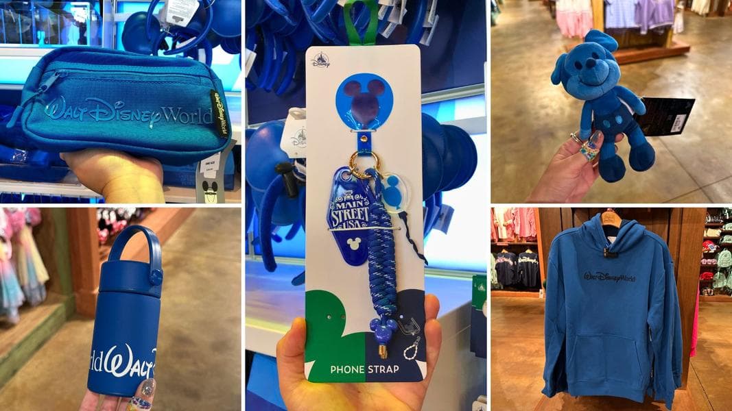 Full List With Prices of Blue 'Last Day of Trip Blues' Logo Mania Collection at Walt Disney World