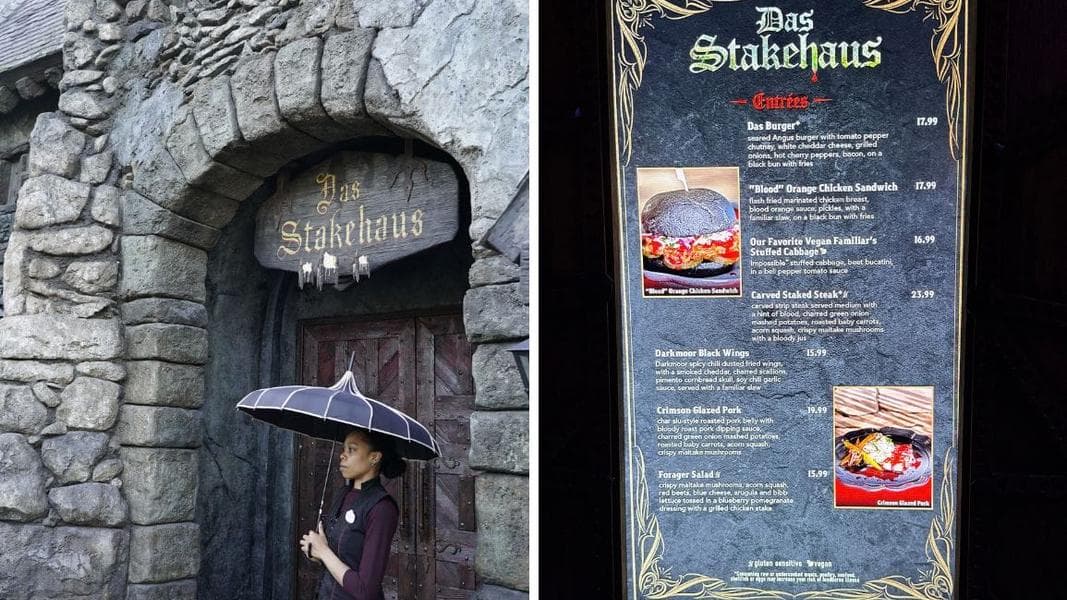 Full Menu (With Prices) for Das Stakehaus in Dark Universe at Epic Universe