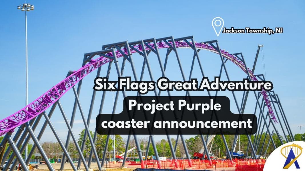 Six Flags’ mysterious new ‘purple’ coaster now has a charitable mission tied to it