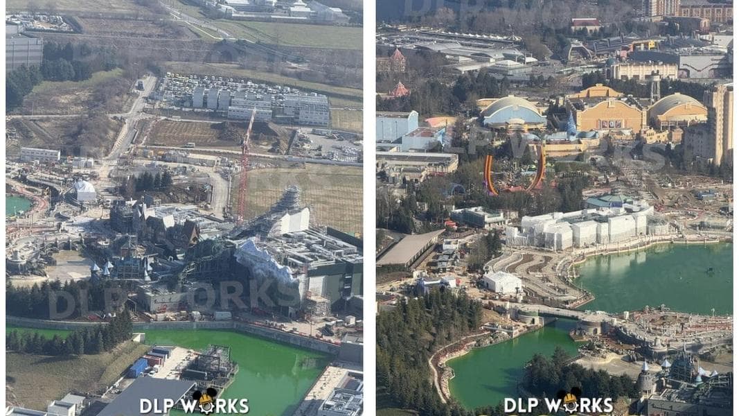 PHOTOS: Aerial Views Show Construction Progress of Disney Adventure World at Disneyland Paris