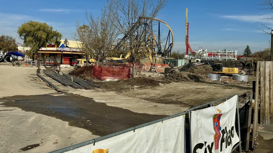 Wrath of Rakshasa coaster construction at Six Flags Great America
