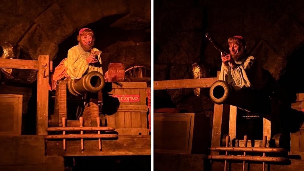 Cannon-Riding Pirate Returns to Pirates of the Caribbean at Disneyland After Long Absence
