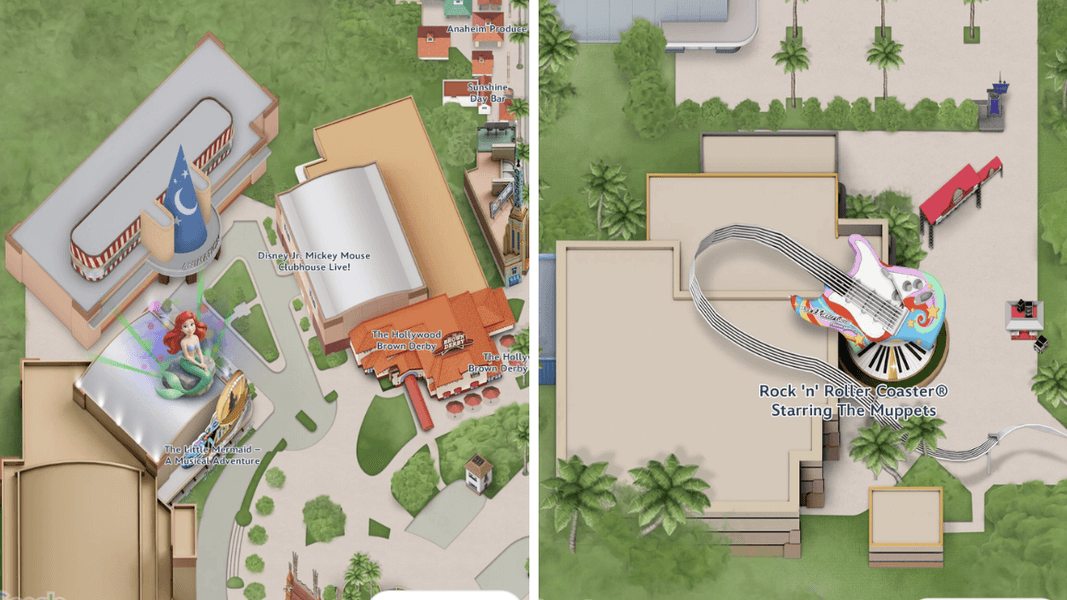 Disney’s Hollywood Studios Digital Map Updated with Muppets Rock ‘N’ Roller Coaster & Animation Courtyard
