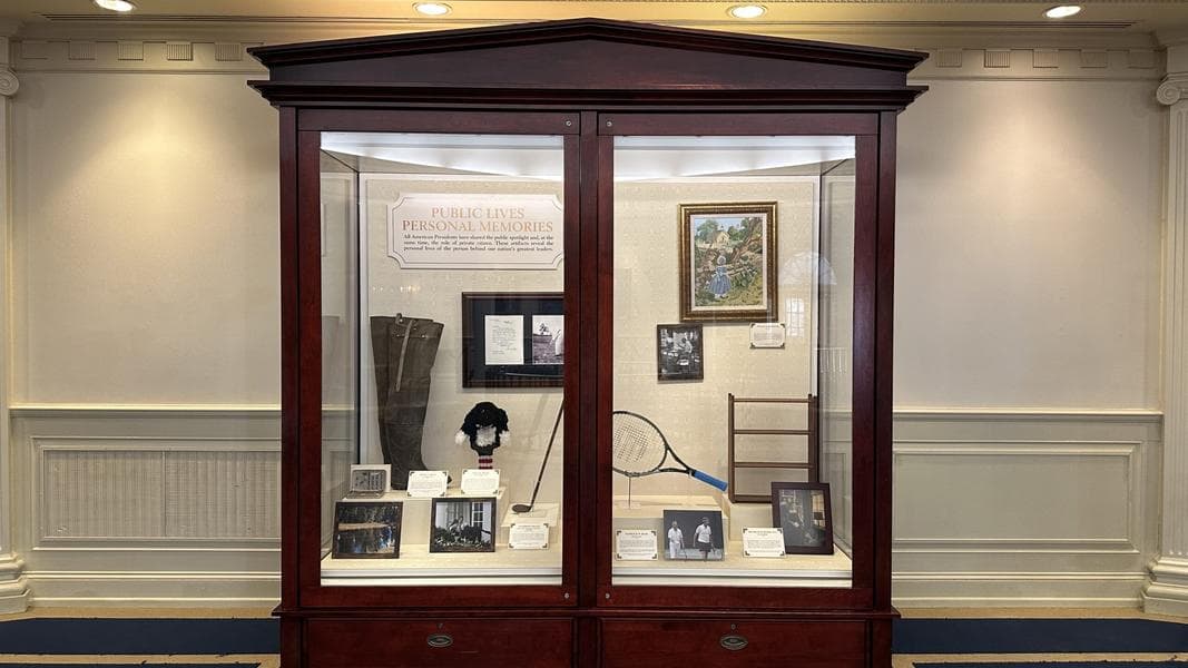 George H.W. Bush Tennis Racket & Dolley Madison Dress Added to The Hall of Presidents at Magic Kingdom