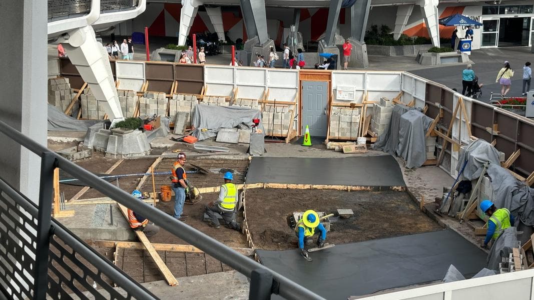 More Concrete Poured Outside Buzz Lightyear’s Space Ranger Spin in Magic Kingdom